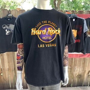 Vintage 90s Hard Rock Cafe Las Vegas Hotel Save the Planet! T-shirt Size XXL